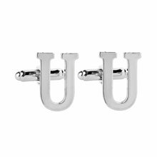 Load image into Gallery viewer, Zinc Alloy Initial letter cufflink
