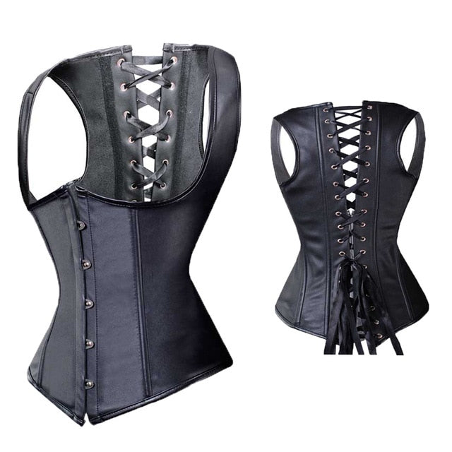 Back strap Underbust Waist Trainee Lace Up Corsets