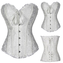 Load image into Gallery viewer, Lace Up Boned Overbust Costume Steampunk Waist Corset
