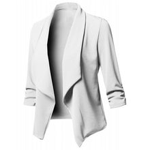Load image into Gallery viewer, Solid Color Long Sleeve Open Front Jacket
