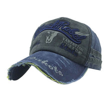 Load image into Gallery viewer, Retro Canvas Denim Letters Patchwork Hat
