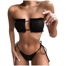 Load image into Gallery viewer, Ruched Hollow Padded Thong Swimsuit

