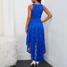 Load image into Gallery viewer, Floral Lace Sleeveless Irregular Hem Midi Dress
