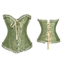 Load image into Gallery viewer, Zip Patchwork Steampunk Corset Top
