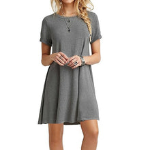 Load image into Gallery viewer, Bohemian O Neck Short Sleeve Mini Dress
