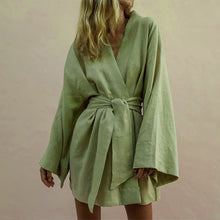 Load image into Gallery viewer, Kimono Cardigan Long Sleeve Robe Dress
