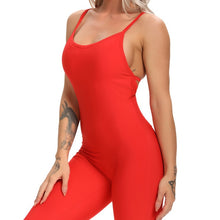 Load image into Gallery viewer, Women’s Halter Long Jumpsuits Skinny Backless Sleeveless Tracksuit Sportswear
