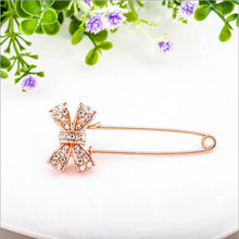 Load image into Gallery viewer, Alloy Crystal Rhinestones Brooch Safety Pin

