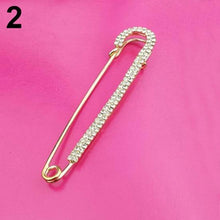 Load image into Gallery viewer, Alloy Crystal Rhinestones Brooch Safety Pin
