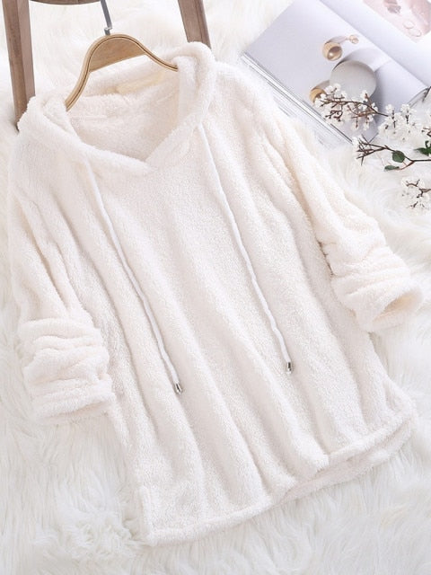 Long Sleeve Plush Sweatshirt Hoodie