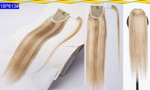 Load image into Gallery viewer, Ponytail Human Hair Wrap Around Ponytail Remy Hair Extension Natural Straight Clip In Hairpins
