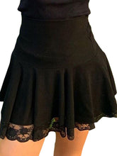 Load image into Gallery viewer, A-Line Gothic Lace Edge High Waist Pleated Punk Style Skirt
