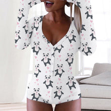 Load image into Gallery viewer, Cat Print Back Hip Long Sleeve Jumpsuit
