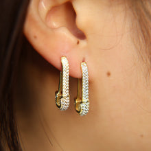 Load image into Gallery viewer, Paperclip Sparking Bling Earrings
