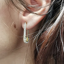 Load image into Gallery viewer, Paperclip Sparking Bling Earrings
