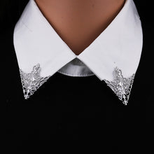 Load image into Gallery viewer, 1 Pair Vintage Triangle Shirt Collar Pin Hollow Metal Brooch for Women Men Fashion
