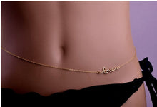 Load image into Gallery viewer, Stainless Steel Letters Custom Belly Chain
