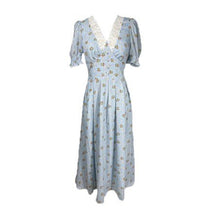 Load image into Gallery viewer, Vintage Floral V Neck Elegant Dress
