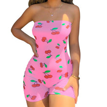 Load image into Gallery viewer, Butterfly Printed Short Sleeve Off Shoulder Romper
