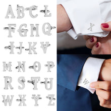 Load image into Gallery viewer, Zinc Alloy Initial letter cufflink
