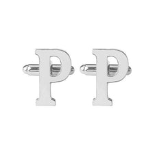 Load image into Gallery viewer, Zinc Alloy Initial letter cufflink
